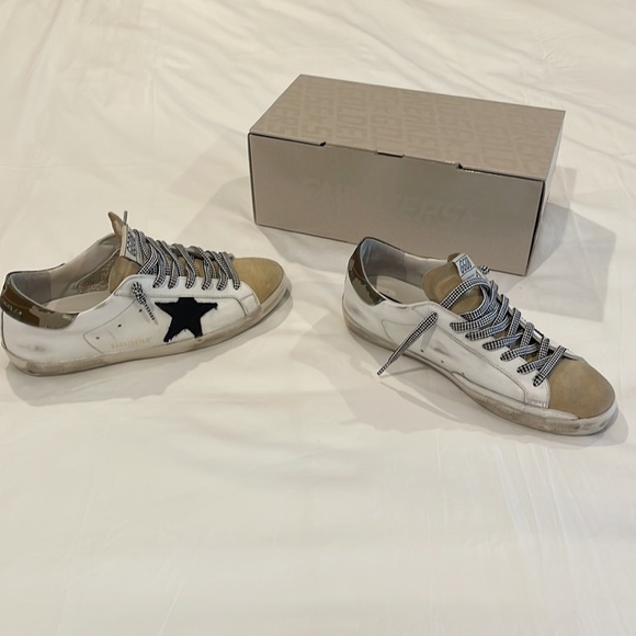 Golden Goode Men EU43 Super Star Classic with List White/Cappuccino/Black/Camo - Picture 3 of 12